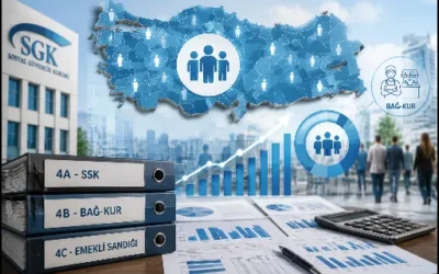 TÜRKİYE’DE SOSYAL GÜVENLİK KURUMUNA TABİ SİGORTALI  TÜRLERİ VE SAYILARI (2026 ŞUBAT VERİLERİ)