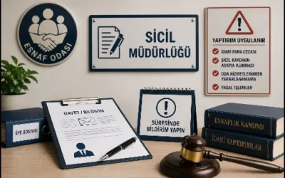 ESNAF VE SANATKARLAR SİCİL MÜDÜRLÜĞÜNÜN DAVETİNE UYMAYAN VEYA DURUMUNDAKİ DEĞİŞİKLİĞİ BİLDİRMEYEN KİŞİLER İÇİN UYGULANACAK YAPTIRIM NELERDİR?